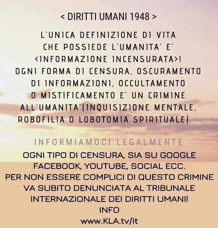 SAPERE È POTERE (Proverbio) ☆ e PREVENIRE È MEGLIO CHE CURARE ☆ www.KLA.TV/it 